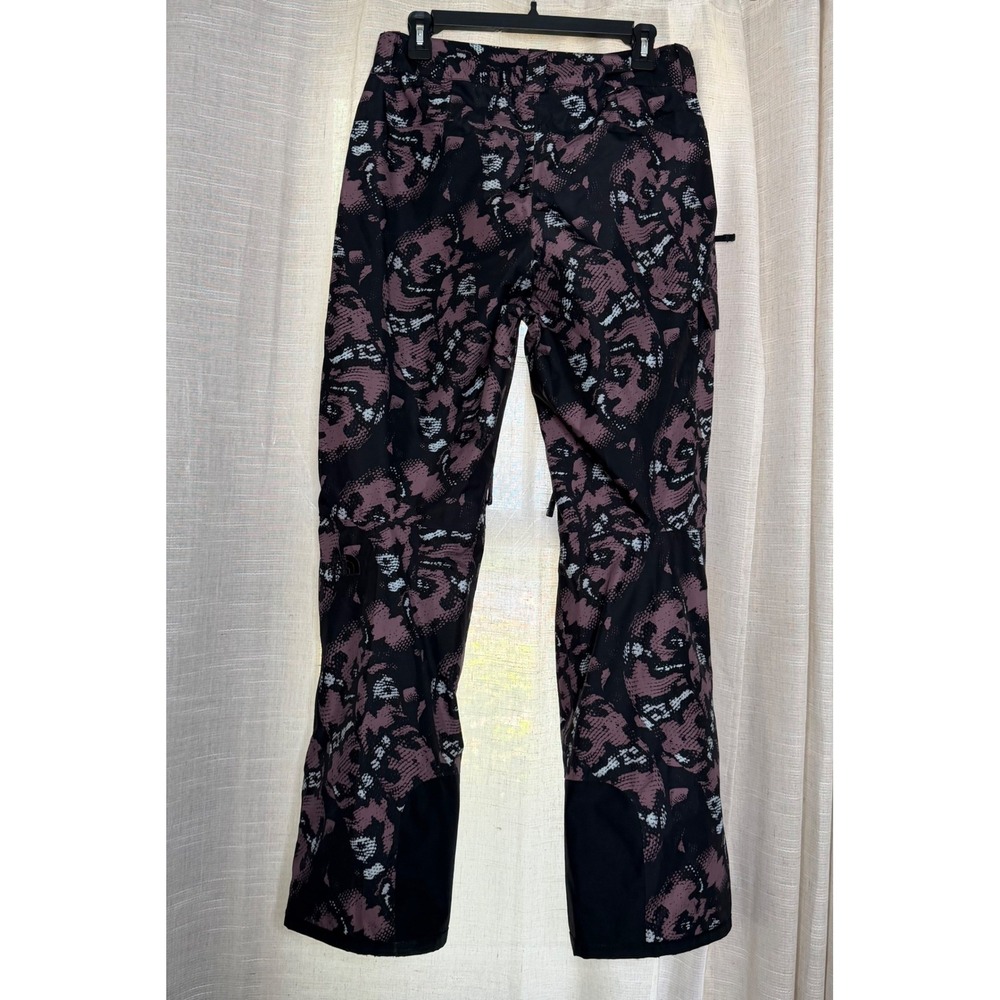 North Face Freedom Snow Pants Abstract Camo Black Gaiters Ski Men's Size Small